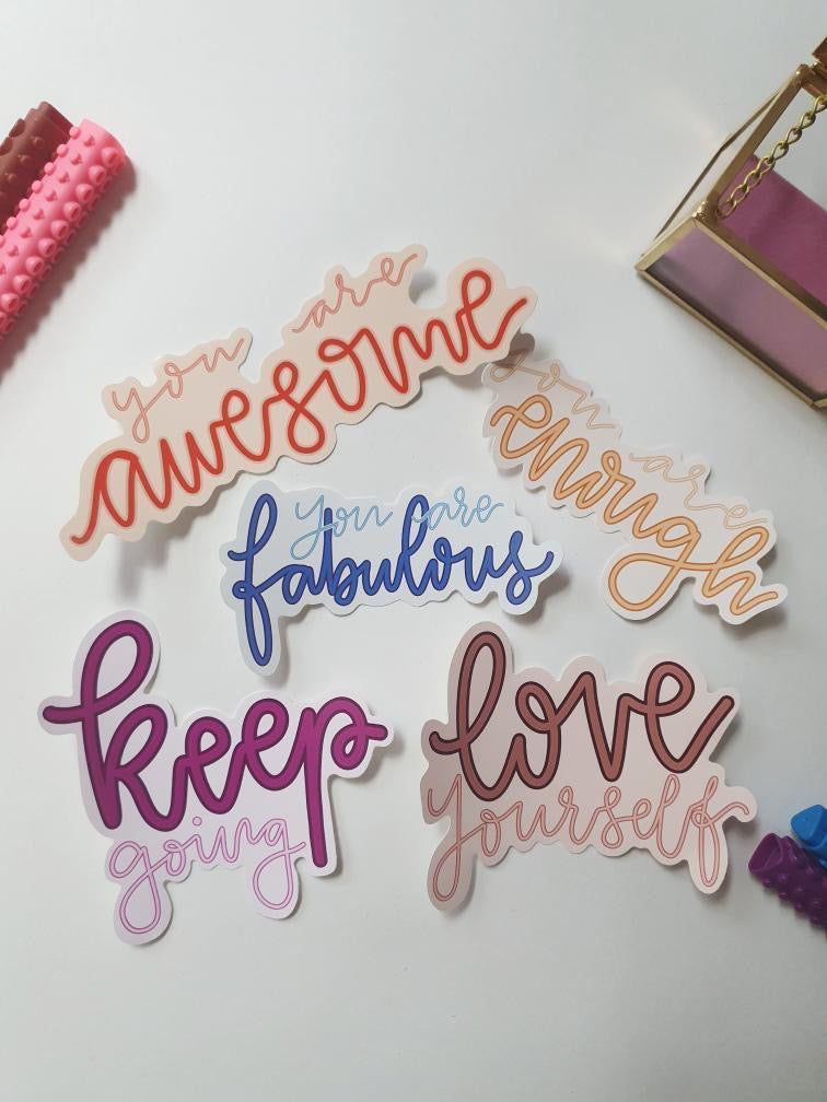 Affirmations Sticker Selection